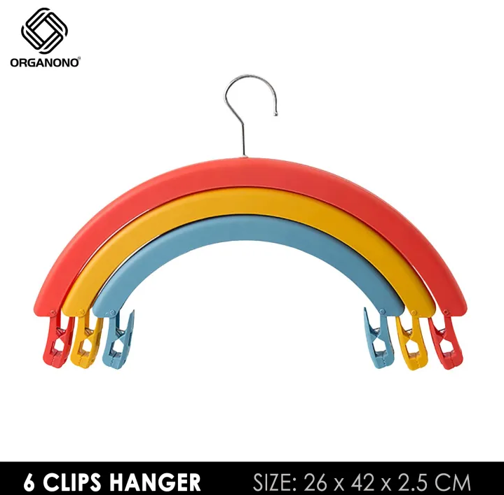 Organono High Quality 6-Clips Rainbow Hanger