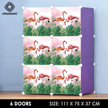 Load image into Gallery viewer, Organono BUY 1 TAKE 1 DIY Flamingo Stackable Cabinet with Hanging Pole

