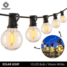Load image into Gallery viewer, Organono Outdoor String Lights LED 10/20 Bulbs Waterproof Hanging Lights
