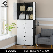 Load image into Gallery viewer, Organono DIY 2-12 WHITE DOORS Bag Cabinet Stackable Organizer
