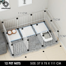Load image into Gallery viewer, Organono DIY 1 Layer Steel Net Multipurpose Pet Cage Stackable Play Pen - 35cm
