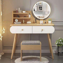 Load image into Gallery viewer, Organono Vanity Table for Bedroom with Mirror
