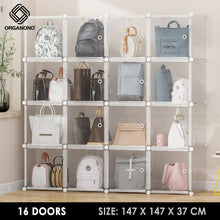 Load image into Gallery viewer, Organono DIY 2-16 Doors ALL CLEAR Bag Cabinet Stackable Organizer

