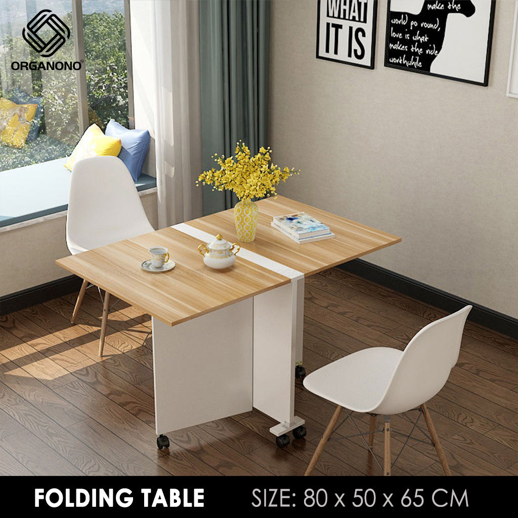 Organono Foldable Dining Table with Wheels
