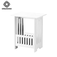 Load image into Gallery viewer, Organono PVC White Mini Bedside Bedroom Tea Time Magazine Table Toy Display Organizer Eco Friendly
