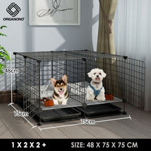 Load image into Gallery viewer, Organono DIY 6-24 Steel Net Multipurpose Pet Cage Stackable Play Pen with Extra Layer - 35cm
