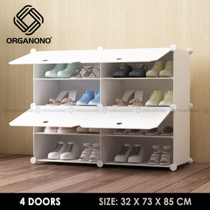 Organono DIY 2-30 Layers ALL WHITE Shoe Organizer - Removable Layer