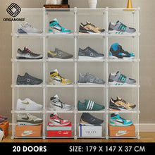 Load image into Gallery viewer, Organono DIY 1-25 ALL CLEAR Shoe Organizer Stackable Cabinet
