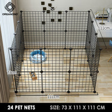 Load image into Gallery viewer, Organono DIY 6-24 Steel Net Multipurpose Pet Cage Stackable Play Pen - 35cm
