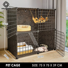 Load image into Gallery viewer, Organono DIY 1-3 Door Steel Net &amp; Panels Multipurpose Pet Cage Stackable Play Pen - 35cm
