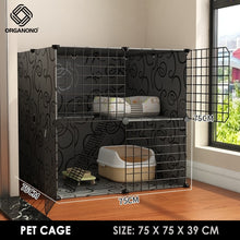 Load image into Gallery viewer, Organono DIY 1-3 Door Steel Net &amp; Panels Multipurpose Pet Cage Stackable Play Pen - 35cm
