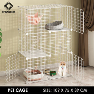 Organono DIY 2-4 Layer Steel Net Stackable Pet House - 35cm