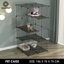Load image into Gallery viewer, Organono DIY 2-4 Layer Steel Net Stackable Pet House - 35cm
