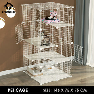 Organono DIY 2-4 Layer Steel Net Stackable Pet House - 35cm