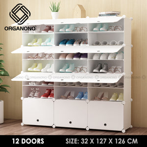 Organono DIY 2-30 Layers ALL WHITE Shoe Organizer - Removable Layer