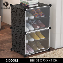 Load image into Gallery viewer, Organono DIY 2-30 Layers BLACK w/ CLEAR DOORS Shoe Organizer - Removable Layer
