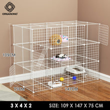 Load image into Gallery viewer, Organono DIY 2-4 Layer ALL CLEAR Panel Stackable Pet House with Roof - 35cm
