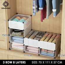 Load image into Gallery viewer, Organono DIY 1-10 Layers Multipurpose Closet Organizer Stackable Cabinet
