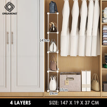 Load image into Gallery viewer, Organono DIY 2-20 Layers Multipurpose Bag Shelf Partition Organizer Stackable Storage
