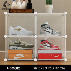 Organono DIY 1-25 ALL CLEAR Shoe Organizer Stackable Cabinet