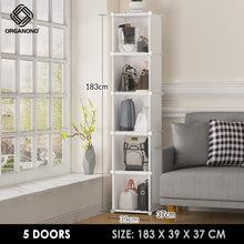 Load image into Gallery viewer, Organono DIY 3-12 Doors Bag Cabinet w/ CLEAR DOOR Stackable Organizer with Extra Top Storage
