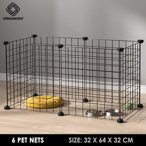 Organono DIY 1 Layer Steel Net Multipurpose Pet Cage Stackable Play Pen - 30cm