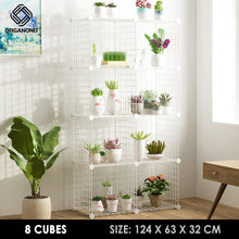 Load image into Gallery viewer, Organono DIY 1-12 Cube Metal Net Multipurpose Open Plant Rack Organizer
