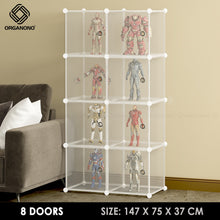 Load image into Gallery viewer, Organono DIY 2-10 Doors Multipurpose TOY ALL CLEAR Cabinet Stackable Organizer
