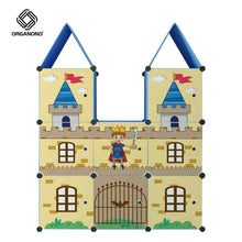 Load image into Gallery viewer, Organono DIY 2-8 Doors PRINCE &amp; PRINCESS CASTLE Stackable Cabinet for Kids
