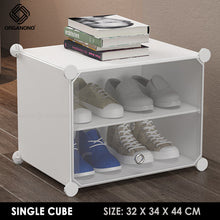 Load image into Gallery viewer, Organono DIY 2-30 Layers WHITE w/ CLEAR DOORS Shoe Organizer - Removable Layer
