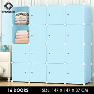 Organono DIY 6-20 Doors Multipurpose Cube Organizer Stackable Cabinet