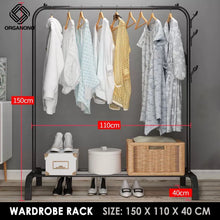 Load image into Gallery viewer, Organono Minimalist Style Wardrobe Rack
