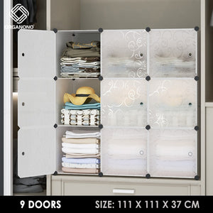 Organono DIY 6-20 Doors Multipurpose Cube Organizer Stackable Cabinet