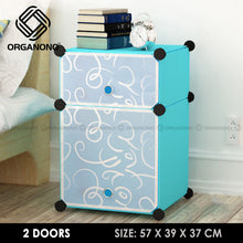 Load image into Gallery viewer, Organono DIY 1-3 Doors Multipurpose Bedside Cabinet Stackable Organizer
