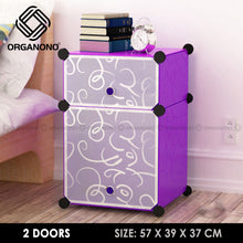 Load image into Gallery viewer, Organono DIY 1-3 Doors Multipurpose Bedside Cabinet Stackable Organizer
