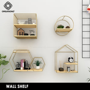 Organono Nordic Style Metal Wall-mounted Shelf Decor