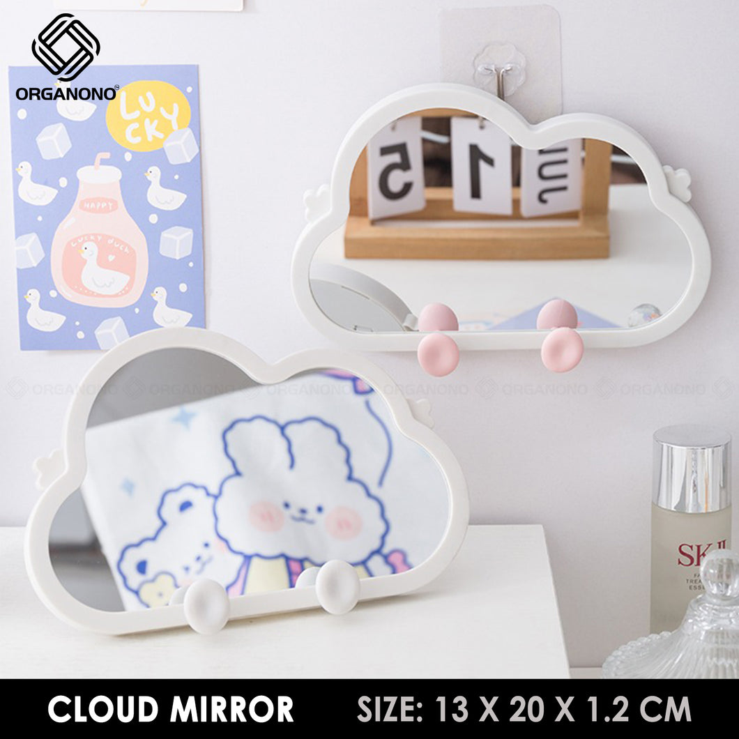 Organono Cloud Shape Makeup Mirror Multipurpose Hanging Display Mobile Phone Holder Portable Stand