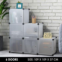 Load image into Gallery viewer, Organono DIY 6-20 Doors Multipurpose Cube Organizer Stackable Cabinet
