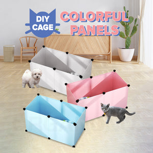 Organono DIY 6-14 Panels Multipurpose Colorful Pet Cage Stackable Play Pen