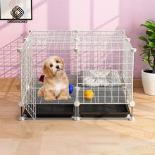 Load image into Gallery viewer, Organono DIY 6-24 Steel Net Multipurpose Pet Cage Stackable Play Pen with Extra Layer - 35cm
