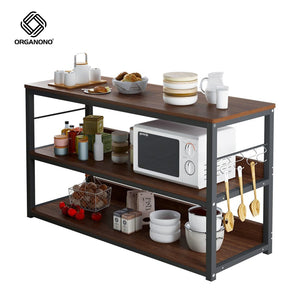 Organono Multipurpose 3 Layer Kitchen Wood Rack Microwave Rack Kitchen Table