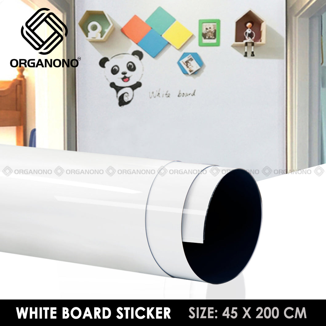 Organono Office White Board and Black Chalk Board Sticker Adhesive Wallpaper - 2 meters