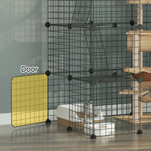 Load image into Gallery viewer, Organono DIY 2 Door 3 Layer Steel Net Multipurpose Roof Pet Cage Stackable House Play Pen - 35cm
