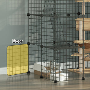 Organono DIY 2-5 Layer Steel Net & Panel Stackable Play Pen Food Storage Cabinet - 35cm
