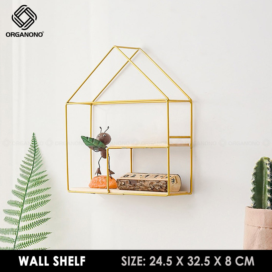 Organono Nordic Style Metal Wall-mounted Shelf Decor