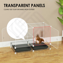 Load image into Gallery viewer, Organono DIY 1-4  Layers Multipurpose ALL CLEAR Panels Pet Cage Stackable Play Pen with Extra Layer
