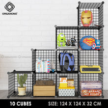 Load image into Gallery viewer, Organono DIY 2-20 Cube Metal Net Multipurpose Open Shelf Cabinet Organizer - 30cm
