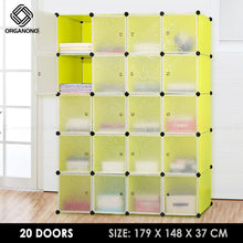Load image into Gallery viewer, Organono DIY 6-20 Doors Multipurpose Cube Organizer Stackable Cabinet
