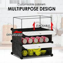 Load image into Gallery viewer, Organono DIY 2-10 Doors Multipurpose Kitchen Rack Organizer Stackable Cabinet - 35x17cm
