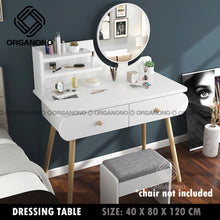 Load image into Gallery viewer, Organono Vanity Table for Bedroom with Mirror
